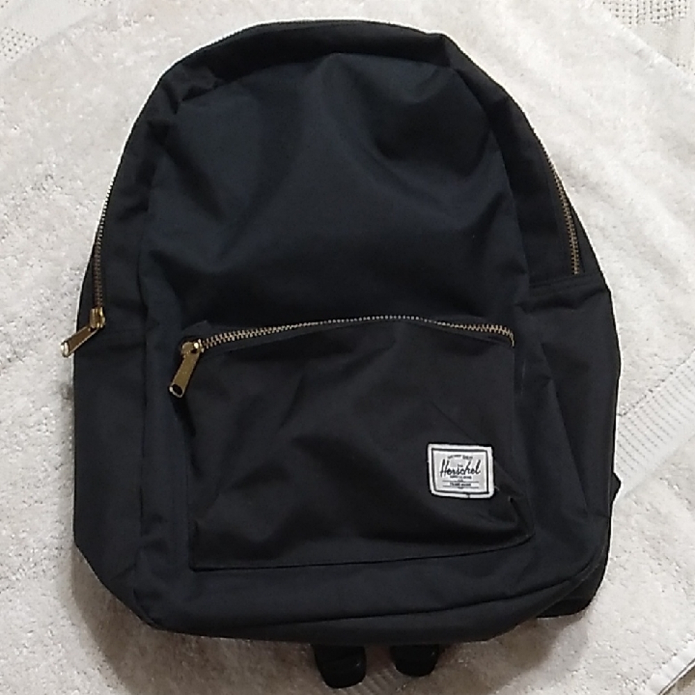 Herschel Supply Company Black Backpack with Gold Zippers